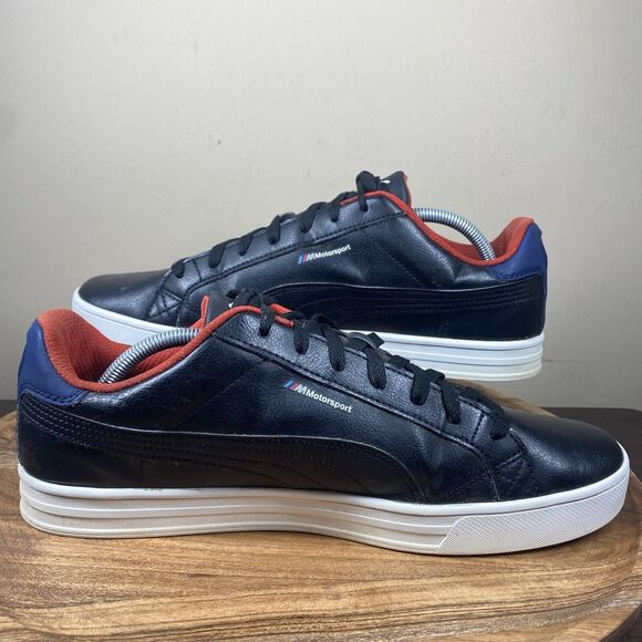 Puma BMW MotorSport Smash Vulc V3 Mens Black and Blue Size 13 Leather Shoes - Picture 6 of 9